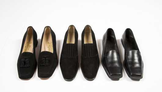 Three Pairs of Salvatore Ferragamo Shoes