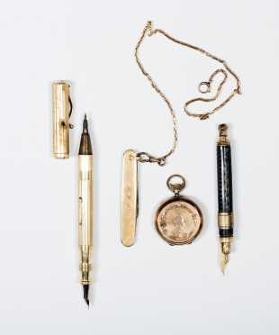 Tiffany & Co Gold Pen and Other Gold Items