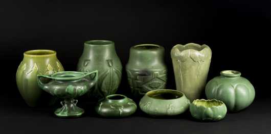Green "Hampshire Pottery" Lot