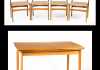 Danish Modern Extension Table and Four Chairs