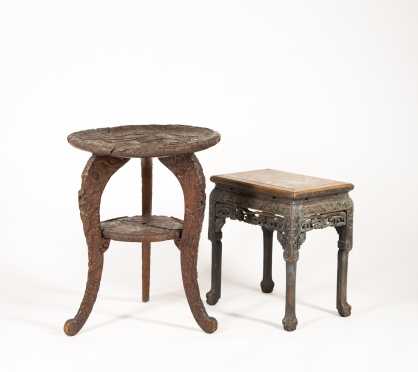 Two Carved Chinese Export Tables