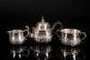 English "York Plate" Silver Three Piece Tea Set
