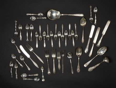 Large Miscellaneous Lot of Sterling Silver Flatware