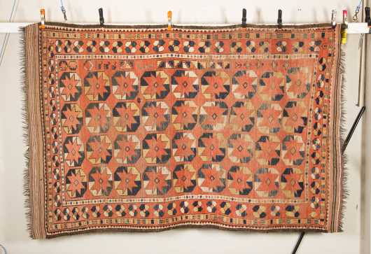 Hamadan Caucasian Room Size Oriental Rug