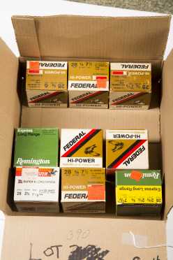 Lot of Seven Boxes of 28 Gauge Ammo