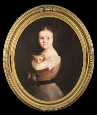 19thC Oval Portrait of Kate Eliza Clark, American