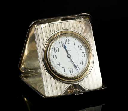 Silver cased Octava Travel Watch