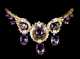 Amethyst and Diamond Yellow Gold Necklace