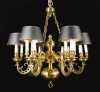 Brass 20thC Chandelier with Six Lights