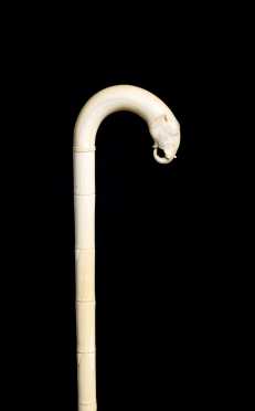 Elephant Head Bone Cane