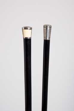 Two Silver Knob Canes