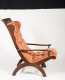 French Mahogany Campeche Armchair with Side Wings