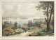 Antique 1826 Hand Colored French Litho, View of NY,, Insc. to J.D. Rockefeller