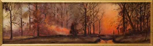 19th Century Forest Fire Scene, White Mountains