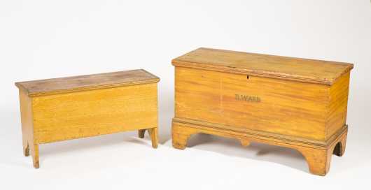 Two Paint Decorated Blanket Chests