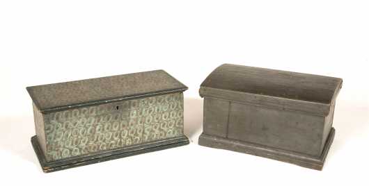 Two American Paint Decorated Boxes