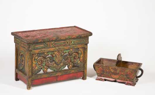 Early Tibetan Offering Cup and Lama Table