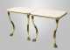 Pair of Continental Style Marble Top Pier Table