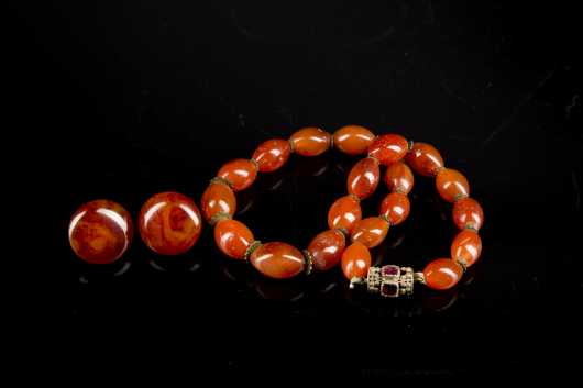 Amber Agate Necklace