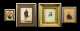 Four 19thC American Watercolor Portraits of Men on Paper