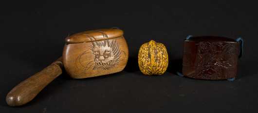 Three Japanese Carved Items