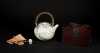 Japanese Meiji Box and Pottery Teapot