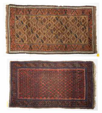 Two Balochistan Antique Scatter Rugs