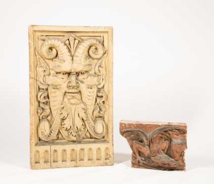 Two Architectural Clay Elements