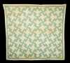 "Turkey Trot" Green and White Quilt