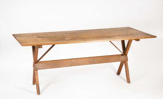 New Hampshire 6' 2" Primitive Sawbuck Table