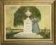 Two 19thC Hand Colored Lithograph Memorials