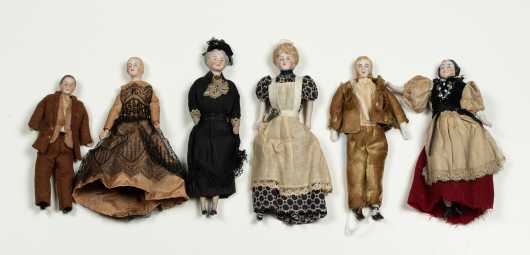 Six Doll House Dolls