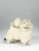 White Fur Dog Candy Container
