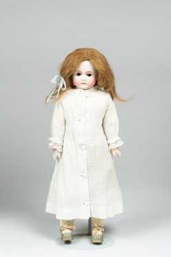 14" Doll with Bisque Shoulder Plate Marked 167-4