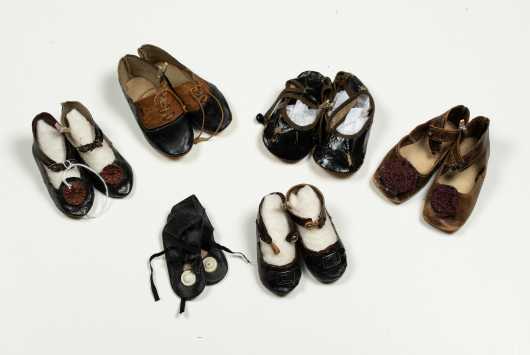 Six Pairs of Doll's Shoes