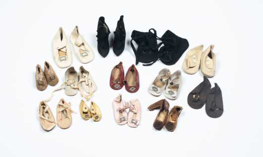 Thirteen Pairs of Doll Shoes