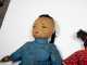 Three Large Cloth Asian Dolls and Small Box of Eight Mini Asians