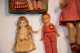 Lot of Five Dolls and Clothes