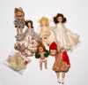 Lot of Six Vintage Dolls