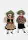 Lot of Four German All Bisque Neck Dolls