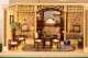 1890s German Two Room Diorama With Original Wallpaper and Flooring