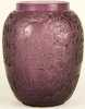 Lalique Amethyst Barrel Form Vase