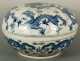 Blue & White Chinese Covered Porcelain Bowl