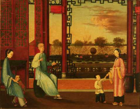 Chinese Export Interior Painting