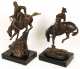 Bronzes After Frederick Remington, lot of 2 western themed bronzes