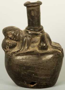 Pre-Columbian Blackware Spouted Vessel