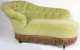 Recamier, new tufted lime velvet upholstery