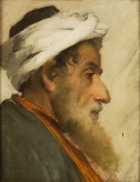 Middle Eastern Drawing, 19/20th century pastel 