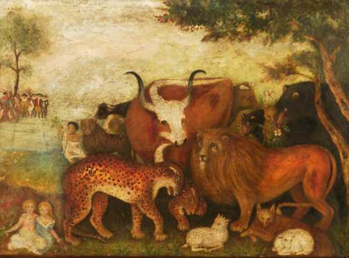 Peaceable Kingdom, School Of Edward Hicks, 19th centurry  painting