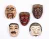 Lot of Five Old "Bali" Masks